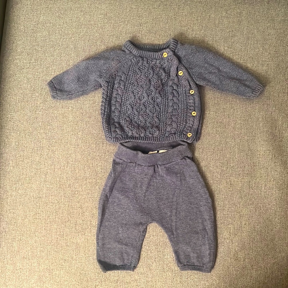 Baby boy sweater and pants matching set